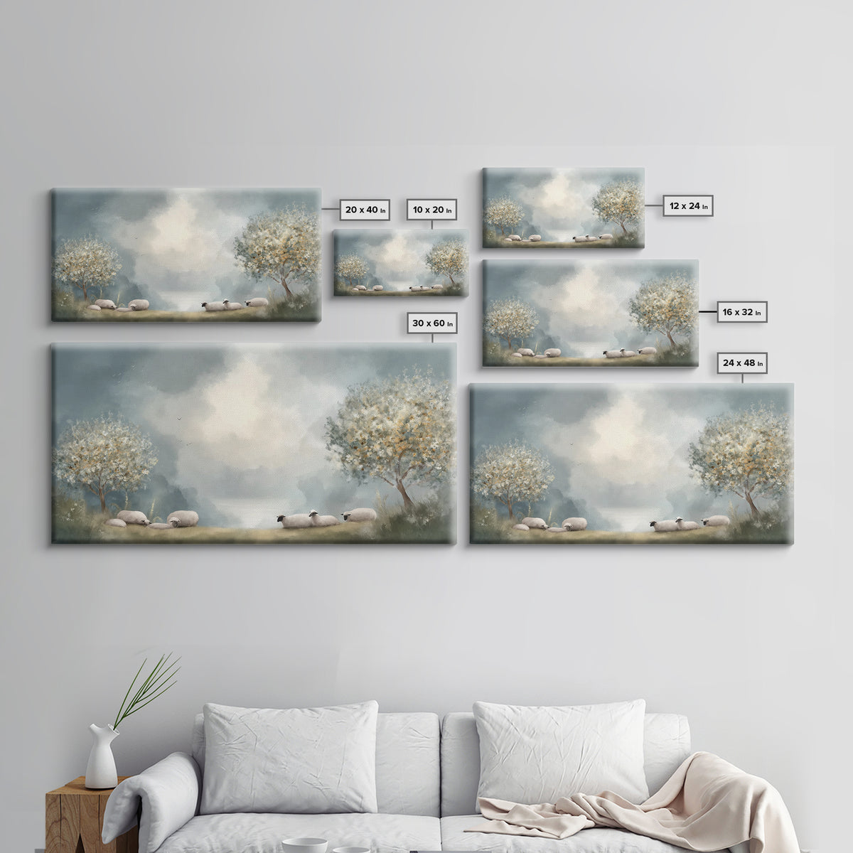 Blossoms Of Peace, Framed Canvas Print, Christian Art Print, Jesus Canvas Art, Christian Decor, Christmas Wall Art