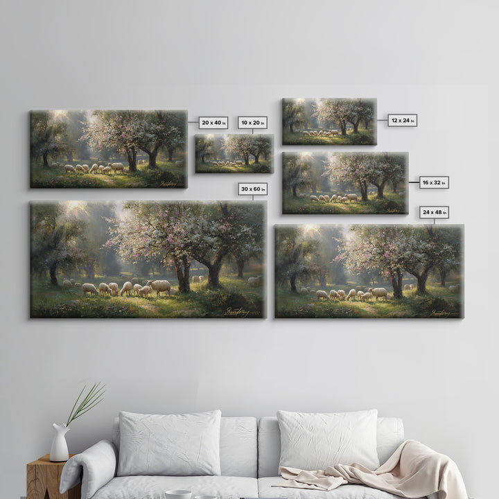 Garden Of Light | Framed Canvas Print | Christian Painting | Jesus Wall Art | Christian Gift Ideas | Vintage Christian Art