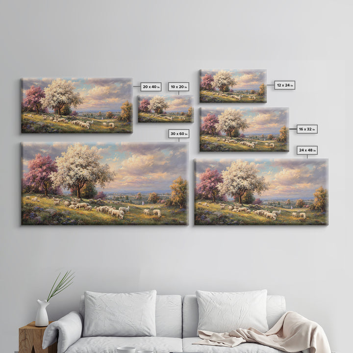 Shepherd’s Dawn, Framed Canvas Print, Christian Art Canvas, Jesus Painting, Christian Gift, Christmas Art Work