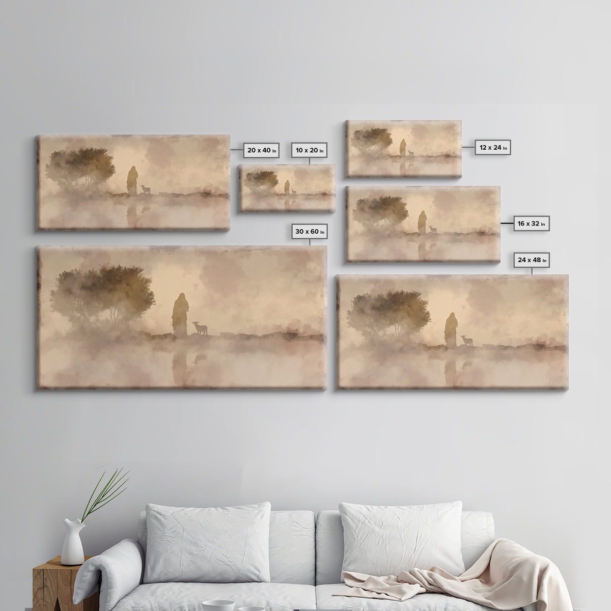 Divine Journey | Framed Canvas Print | Christian Art Canvas | Christian Wall Art | Jesus Painting | Subtle Christian Art | Christian Decor
