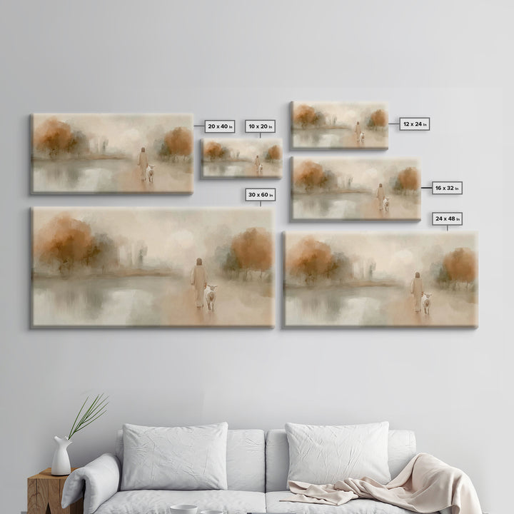 Quiet Redeemer – Framed Canvas Print – Christian Art Canvas – Jesus Painting – Christian Wall Art – Minimalist Christian Art – Christian Gi