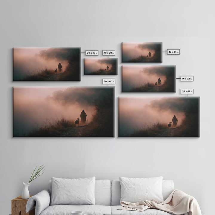 Dawn Of Mercy, Framed Canvas Print, Christian Art Canvas, Jesus Painting, Christian Wall Art, Moody Christian Art, Christian Decor