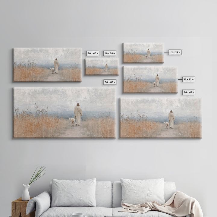 Holy Night Path | Framed Canvas Print | Christian Art Canvas | Jesus Painting | Christian Wall Art | Modern Christian Painting | Christian