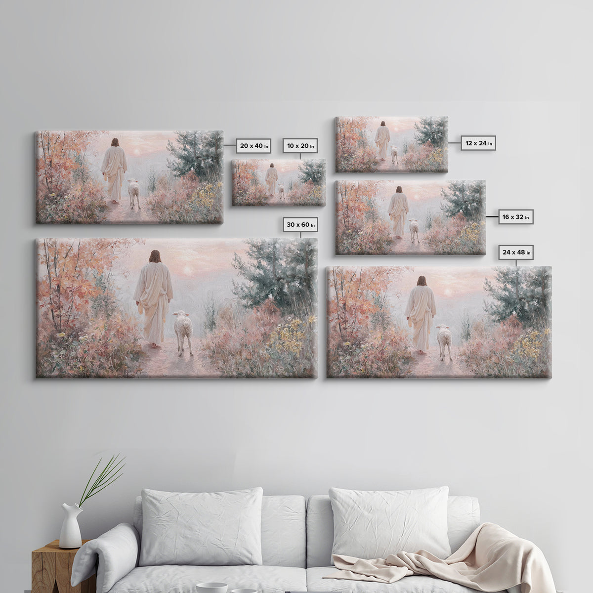 Sanctuary Light, Framed Canvas Print, Christian Art Canvas, Christian Wall Art, Jesus Painting, Large Christian Art, Christian Gift Ideas