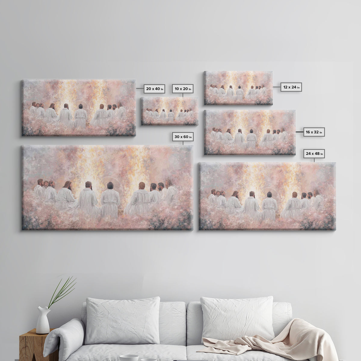 Circle Of Peace, Framed Canvas Print, Christian Art Print, Jesus Painting, Christian Wall Art, Christmas Canvas Wall Art