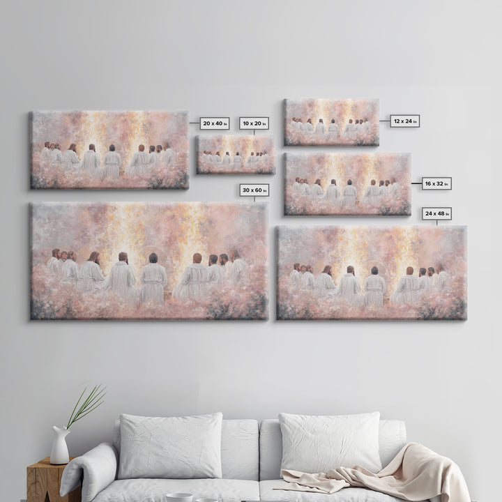 Circle Of Peace, Framed Canvas Print, Christian Art Print, Jesus Painting, Christian Wall Art, Christmas Canvas Wall Art
