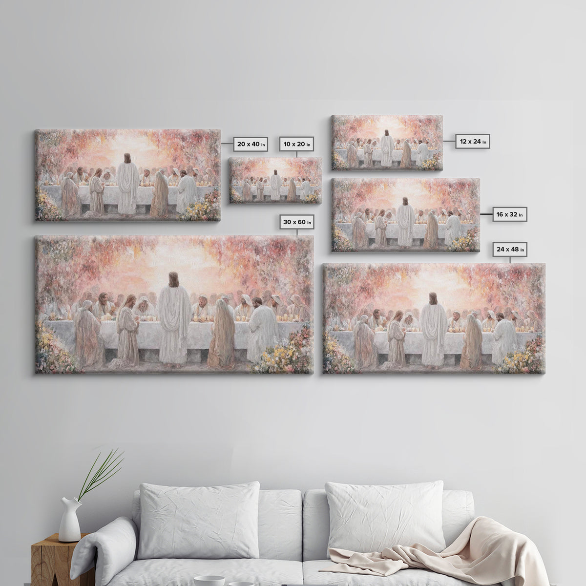 Radiant Supper | Framed Canvas Print | Christian Wall Art | Jesus Painting | Christian Christmas Art | Christian Art Canvas