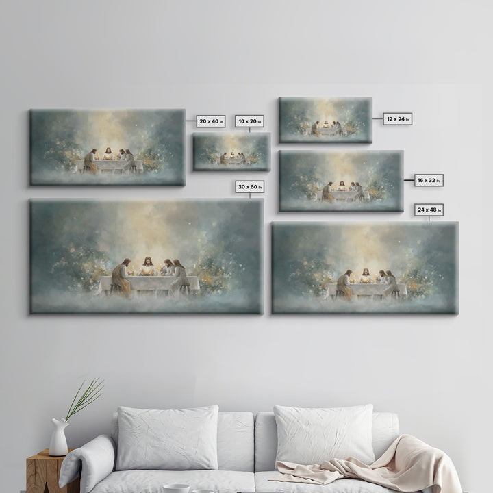 Heavenly Banquet – Framed Canvas Print – Christian Art Canvas – Jesus Painting – Christian Wall Art – Christmas Art Prints