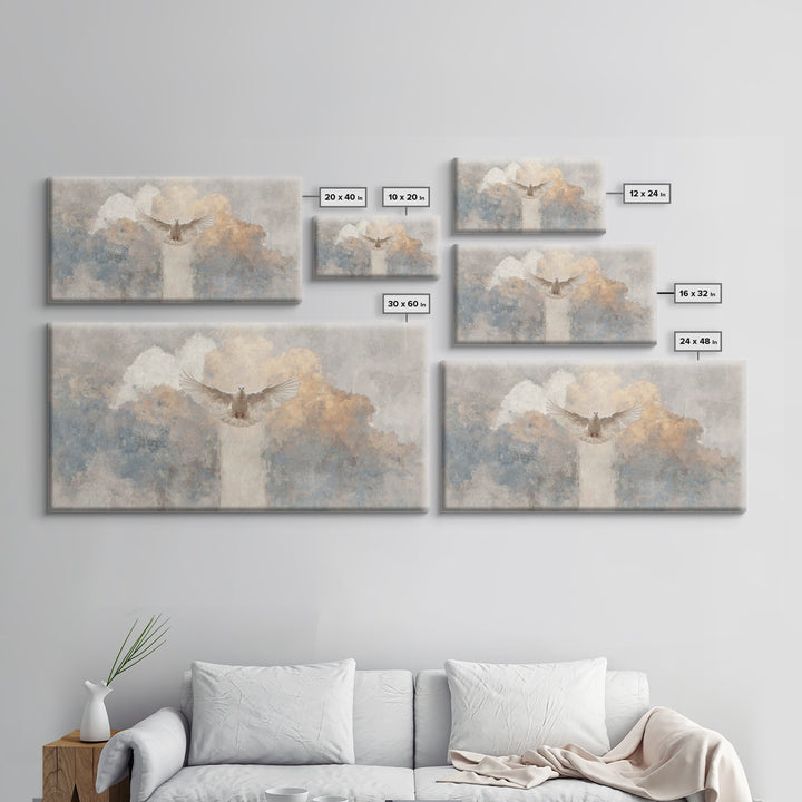 Heavenly Flight | Framed Canvas Print | Christian Art Canvas | Subtle Christian Art | Christian Decorations | Christian Gift