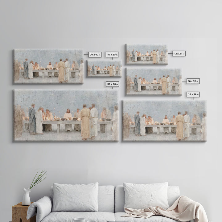 Last Supper Grace – Framed Canvas Print – Christian Art Canvas – Christian Wall Art – Jesus Painting – Christmas Art