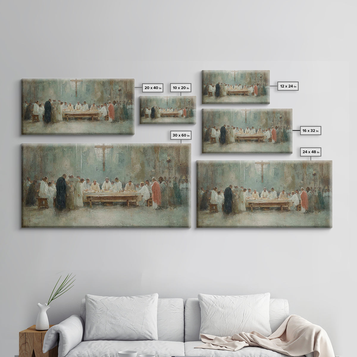 Sacred Communion Light – Framed Canvas Print – Christian Wall Art – Jesus Painting – Christian Art Canvas – Christian Decor – Christian Art
