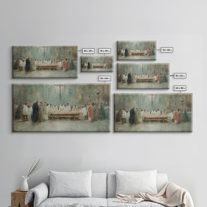 Sacred Communion Light – Framed Canvas Print – Christian Wall Art – Jesus Painting – Christian Art Canvas – Christian Decor – Christian Art