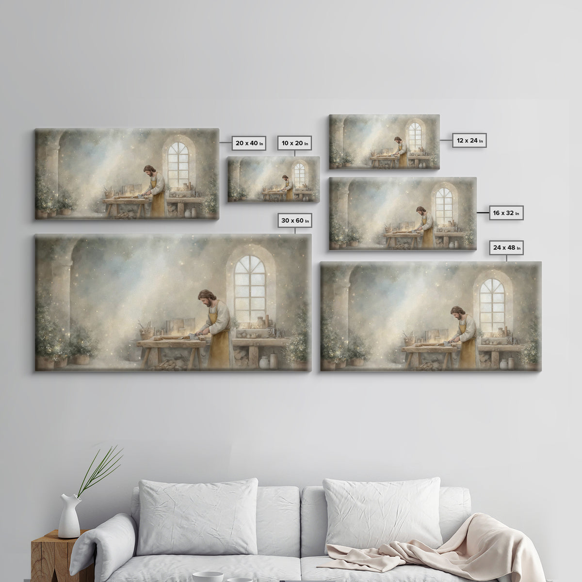 Holy Craftsmanship – Framed Canvas Print – Christian Art Canvas – Christian Wall Art – Christian Decor – Jesus Painting – Christian Art