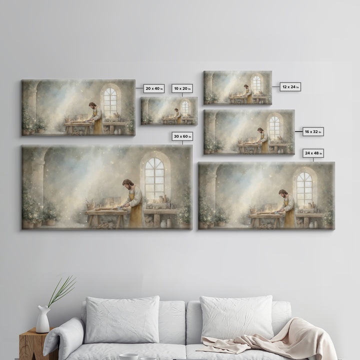 Holy Craftsmanship – Framed Canvas Print – Christian Art Canvas – Christian Wall Art – Christian Decor – Jesus Painting – Christian Art
