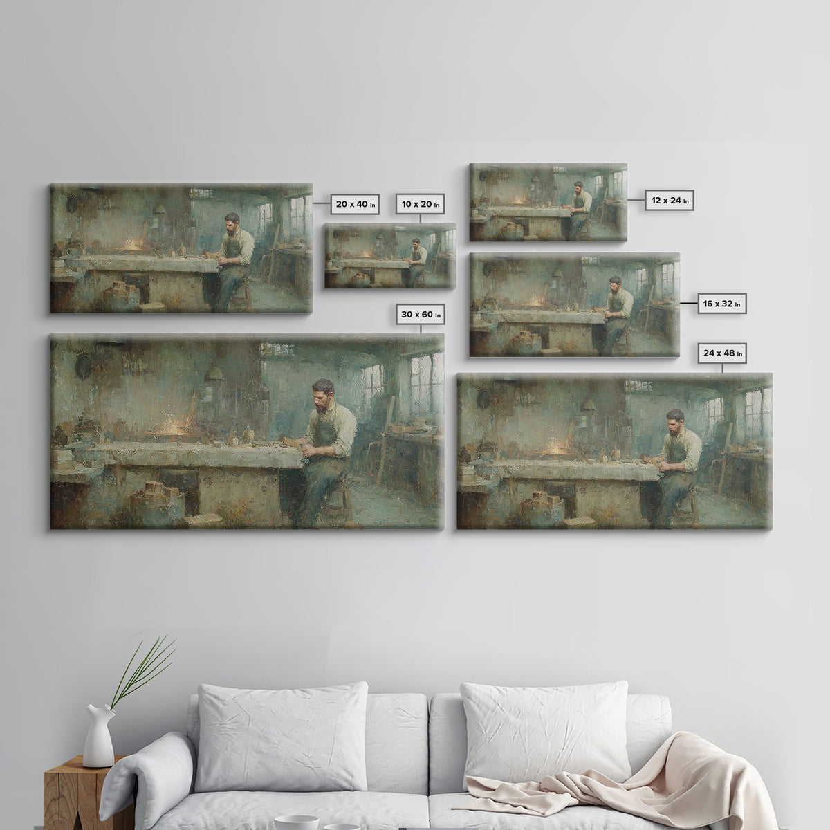 Quiet Labor Grace – Framed Canvas Print – Christian Wall Art – Christian Art Canvas – Christian Decor – Christian Gift – Jesus Painting