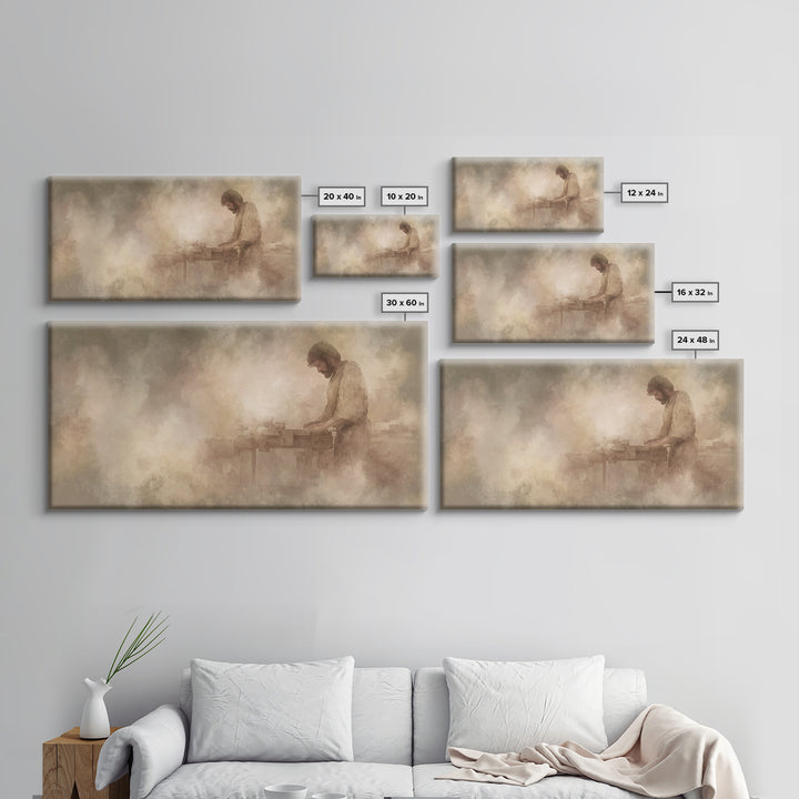 Breadmaker’s Blessing – Framed Canvas Print – Christian Art Canvas – Christian Wall Art – Christian Decor – Christian Christmas Art – Jesus