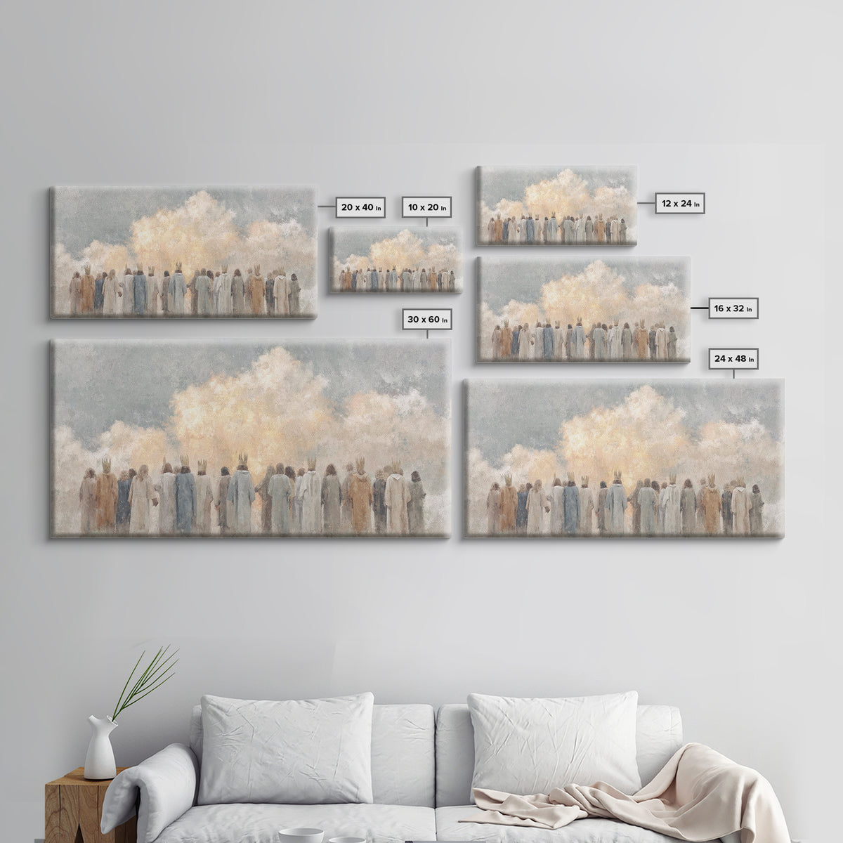 Crowns Of Glory – Framed Canvas Print – Christian Wall Art – Christian Art Print – Subtle Christian Art – Modern Christian Painting – Chris
