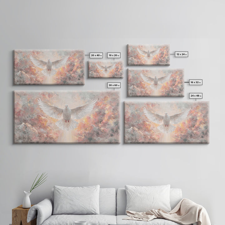 Radiant Descent – Framed Canvas Print – Christian Art – Christian Christmas Art – Framed Christmas Art – Christian Art Gift