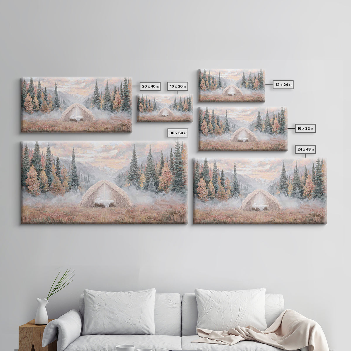 Forest Nativity | Framed Canvas Print | Christian Christmas Art | Jesus Painting | Christian Wall Art | Christmas Art | Christian Art Canva