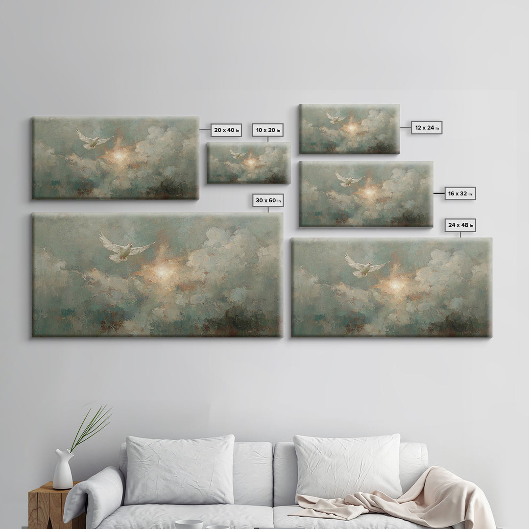 Peaceful Rise | Framed Canvas Print | Christian Art Work | Christmas Canvas Wall Art | Christian Christmas Decorations | Christian Art