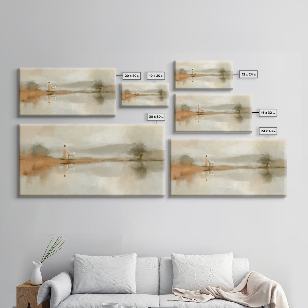 Guiding Mist Path – Framed Canvas Print – Christian Wall Art – Jesus Art Print – Christian Art Canvas – Christian Gift Ideas