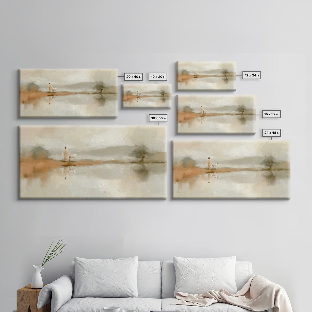 Guiding Mist Path – Framed Canvas Print – Christian Wall Art – Jesus Art Print – Christian Art Canvas – Christian Gift Ideas