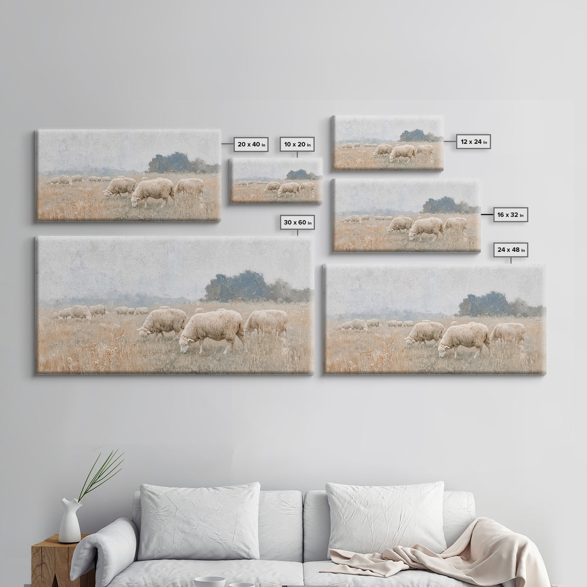 Graceful Flock Morning – Framed Canvas Print – Christian Wall Art – Christian Art Canvas – Jesus Painting – Christian Christmas Art – Chris