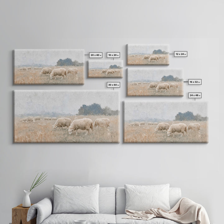 Graceful Flock Morning – Framed Canvas Print – Christian Wall Art – Christian Art Canvas – Jesus Painting – Christian Christmas Art – Chris