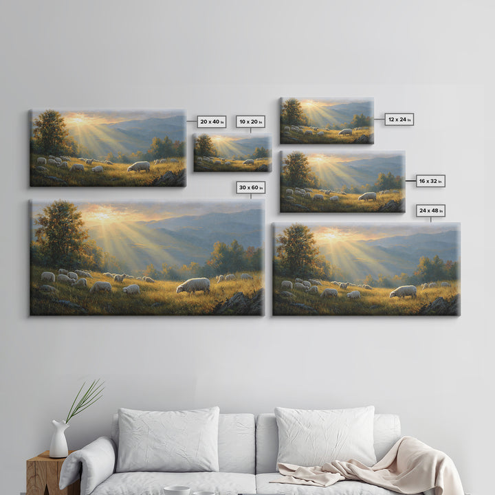 Holy Pasture Whisper | Framed Canvas Print | Christian Art | Christian Canvas Art | Jesus Painting | Christian Christmas | Christian Wall A