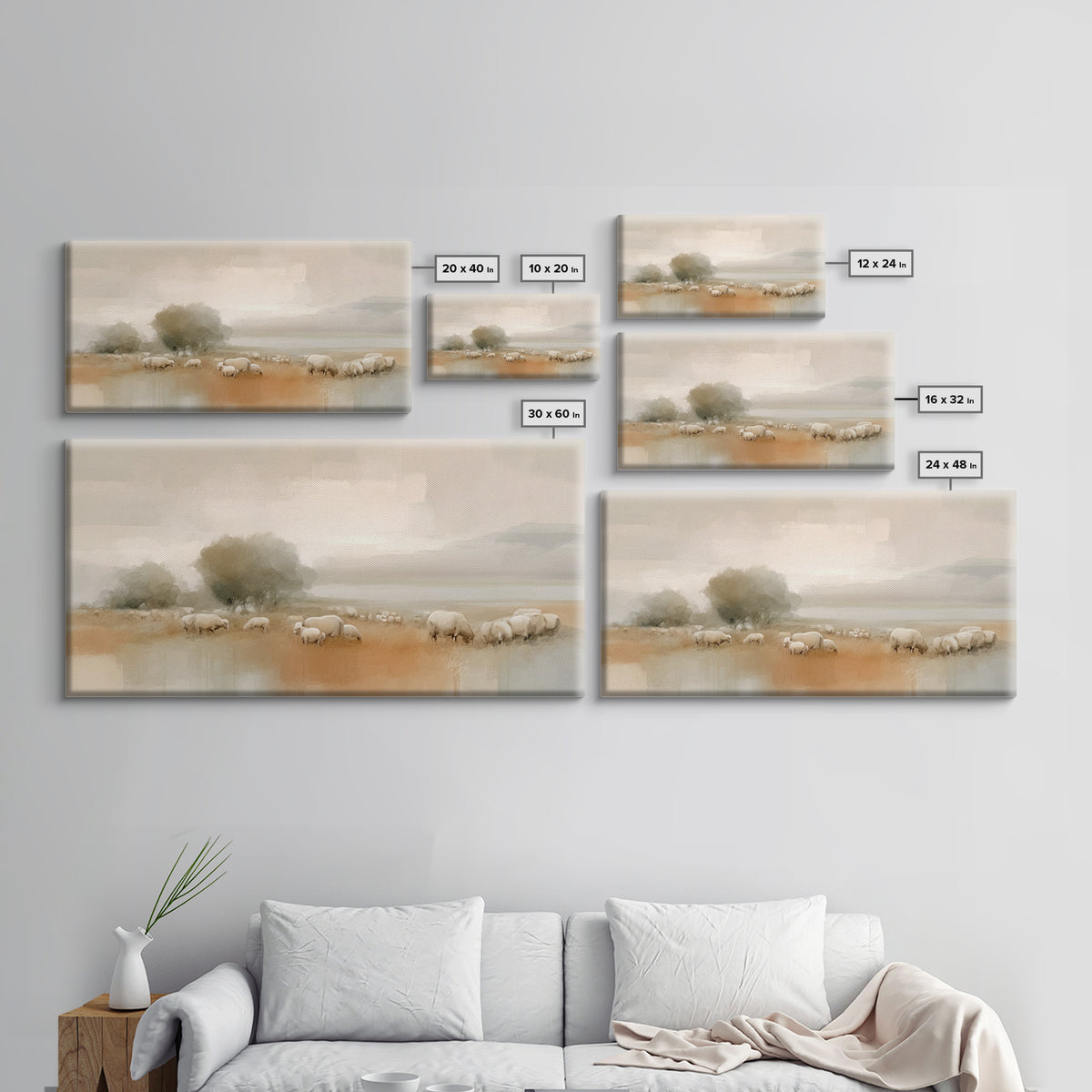 Silent Field Blessing, Framed Canvas Print, Christian Wall Art, Christian Art, Jesus Painting, Christian Art Canvas, Christmas Art, Christi