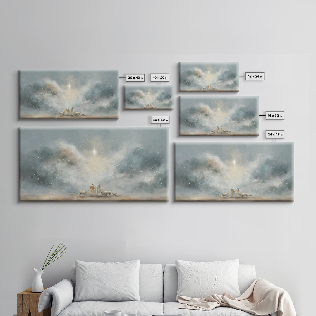 Wonder In The Heavens – Framed Canvas Print – Christian Art Canvas – Christian Wall Art – Christmas Art – Christian Christmas Art – Christi