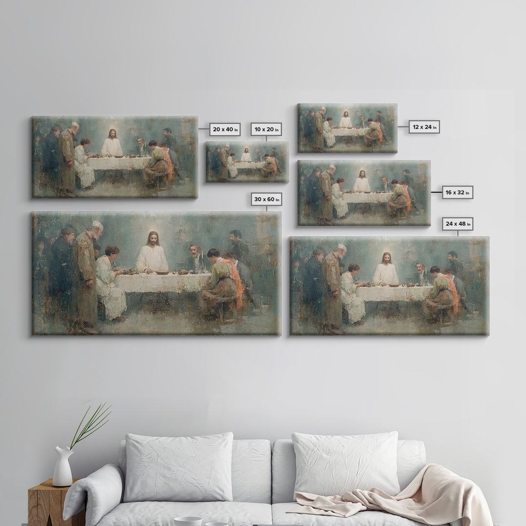 Bright Fellowship, Framed Canvas Print, Christian Art Canvas, Christian Wall Art, Jesus Painting, Christian Gift Ideas, Christmas Art Print