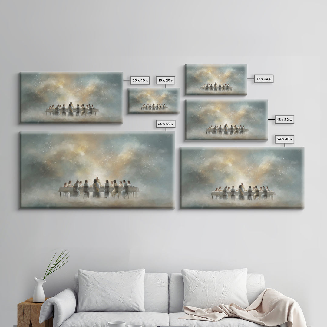 Sacred Table | Framed Canvas Print | Christian Art Work | Jesus Painting | Christian Wall Art | Christmas Canvas Wall Art | Christian Decor