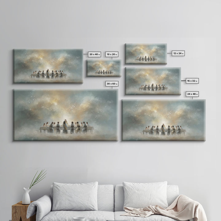 Sacred Table | Framed Canvas Print | Christian Art Work | Jesus Painting | Christian Wall Art | Christmas Canvas Wall Art | Christian Decor