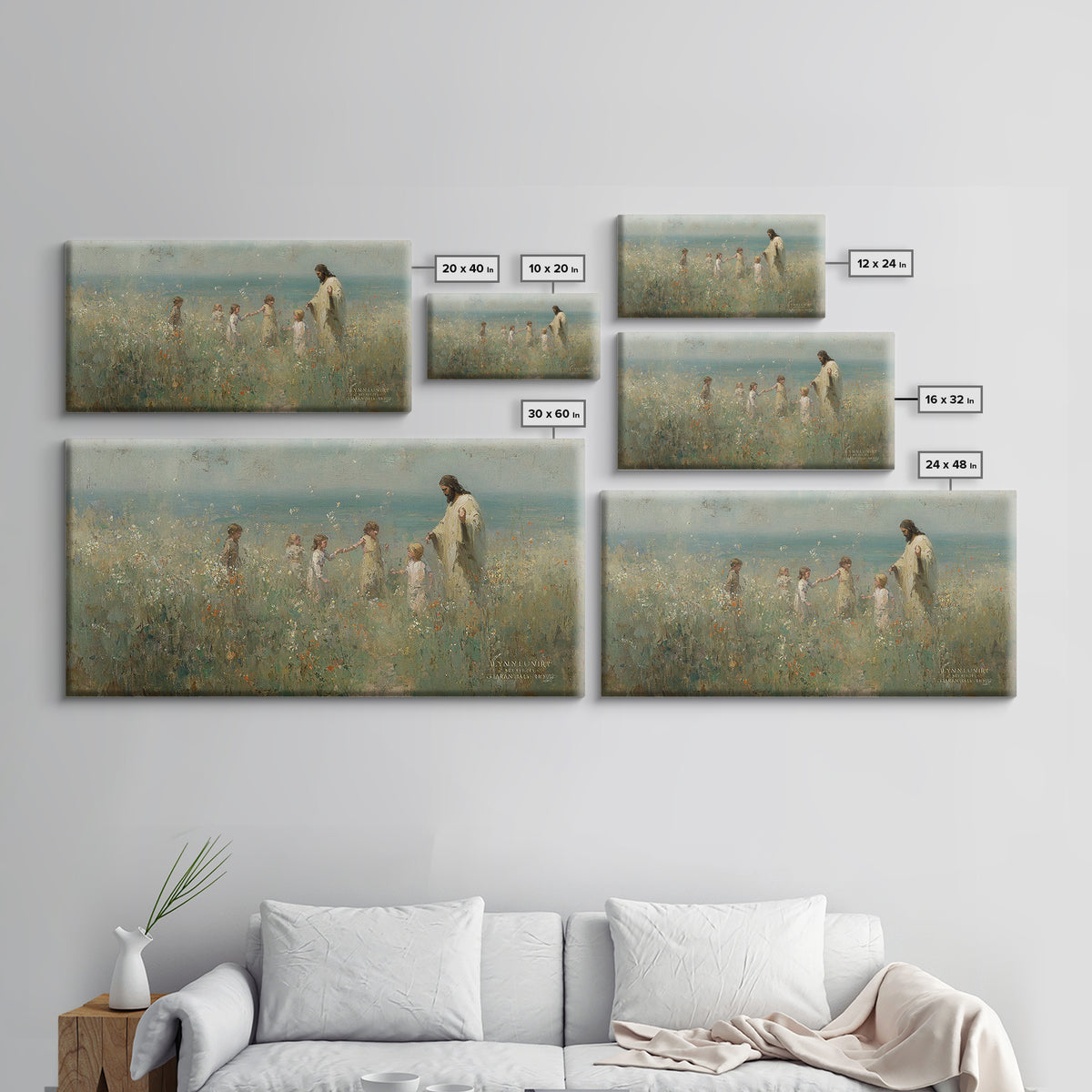 White Covenant | Framed Canvas Print | Christian Art Canvas | Christian Wall Art | Jesus Painting | Christian Christmas Art | Christian Dec