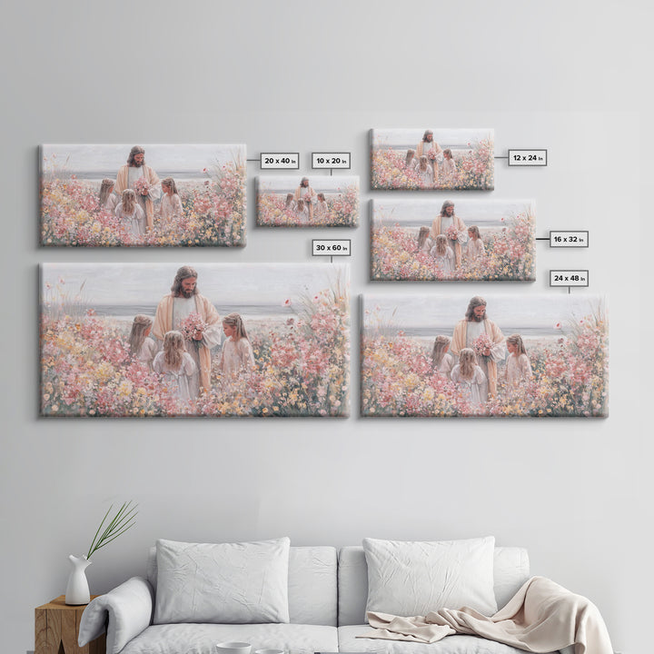 Blossoms Of Grace – Framed Canvas Print – Christian Wall Art – Jesus Painting – Christian Art Canvas – Christian Decor – Christian Gift Ide