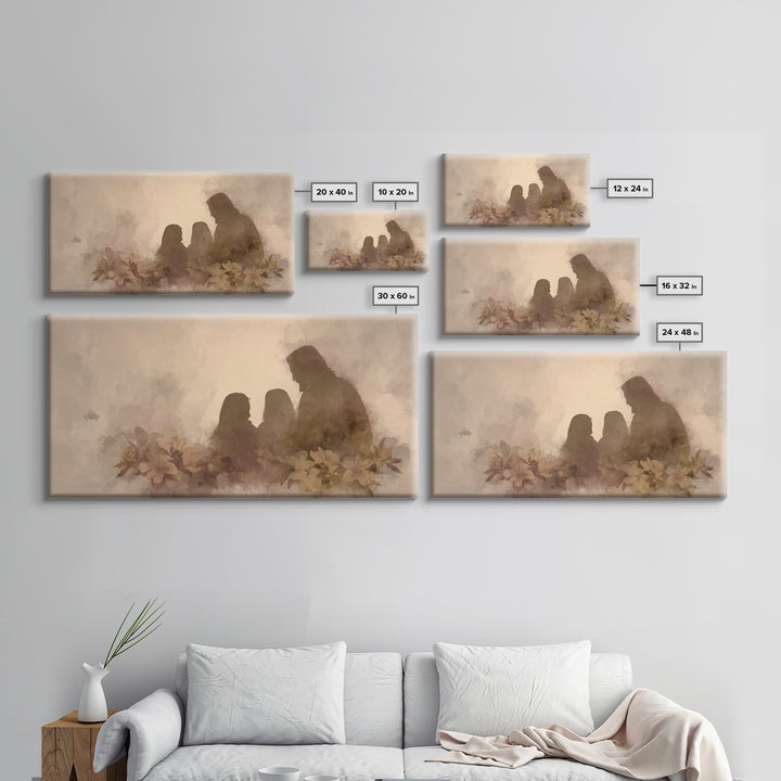 Garden Of Light | Framed Canvas Print | Christian Art Canvas | Jesus Painting | Christian Wall Art | Christian Art | Modern Christian Art