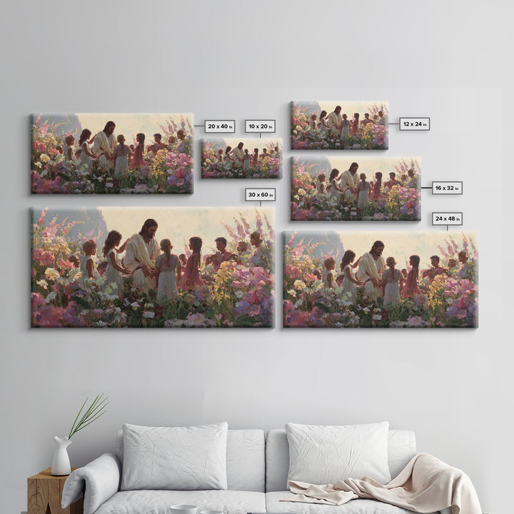 Children Of Hope – Framed Canvas Print – Christian Art Canvas – Jesus Painting – Christian Wall Art – Christian Christmas Art – Vintage Chr
