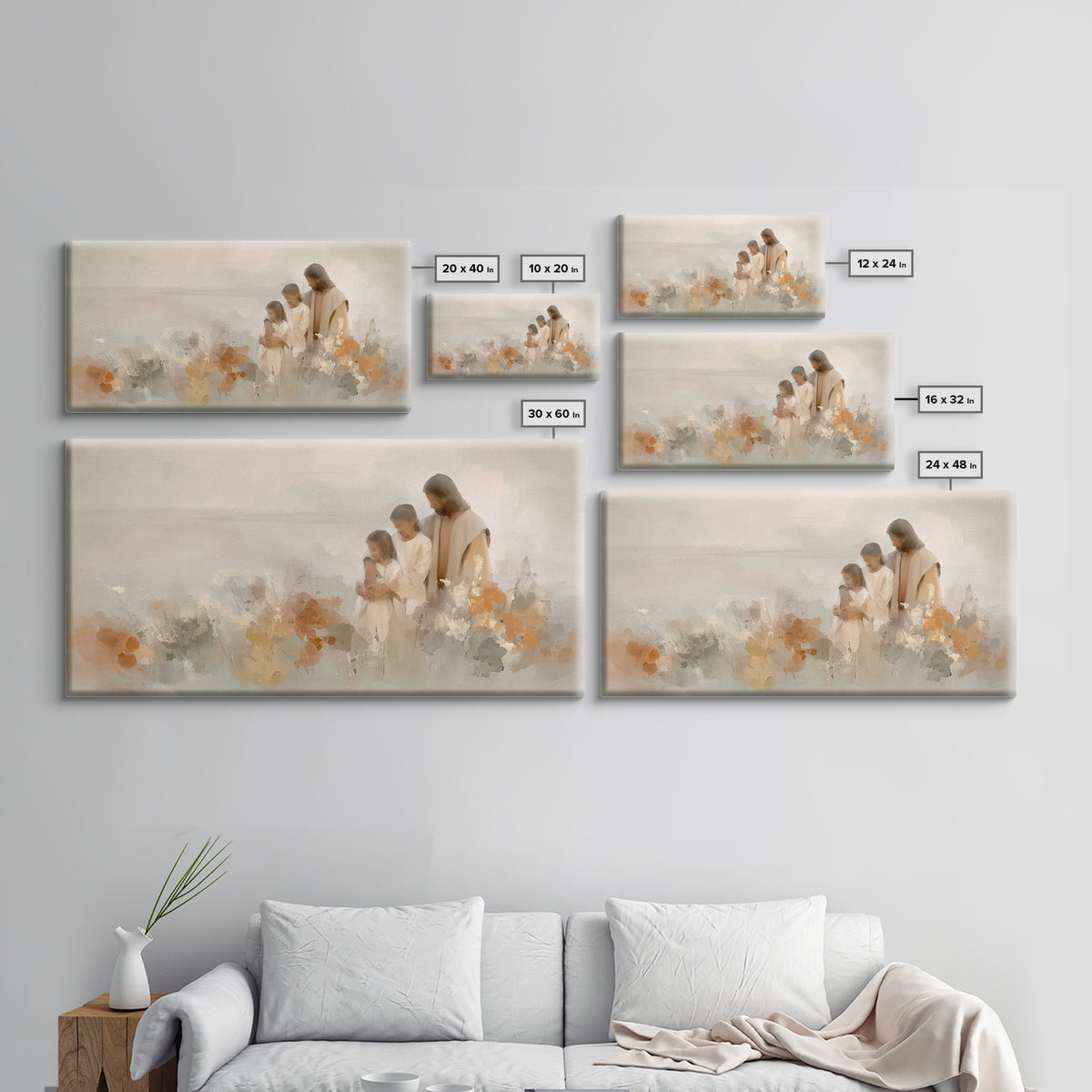 Quiet Morning Grace, Framed Canvas Print, Christian Art Canvas, Jesus Painting, Christian Wall Art, Subtle Christian Art, Christian Gift Id