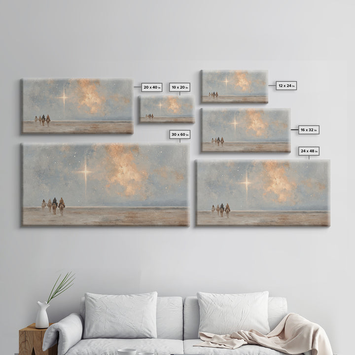 Star Of Bethlehem - Framed Canvas Print - Christian Christmas Art - Christian Art Canvas - Christian Wall Art - Christmas Art Prints