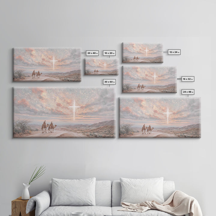 Dawn Of Promise, Framed Canvas Print, Christian Art Print, Christian Wall Art, Jesus Painting, Christian Christmas Art, Christian Art Canva
