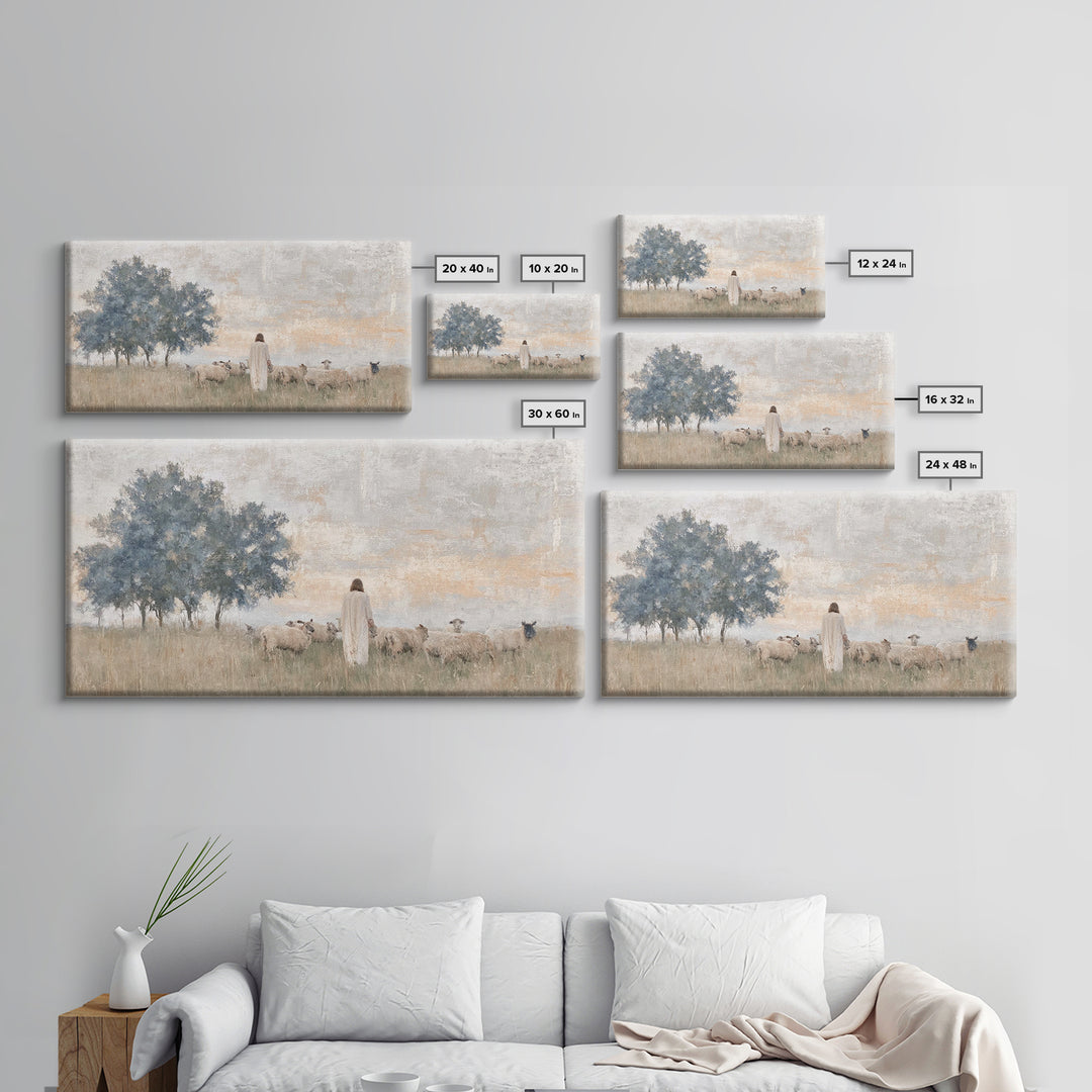 Fields Of Mercy, Framed Canvas Print, Christian Art Print, Christian Wall Art, Jesus Painting, Christian Art Canvas, Christian Christmas Ar