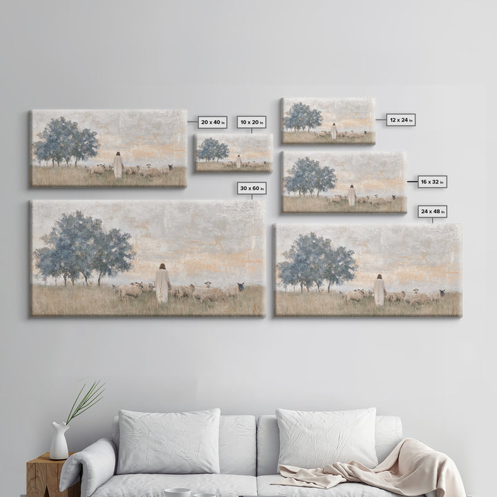 Fields Of Mercy, Framed Canvas Print, Christian Art Print, Christian Wall Art, Jesus Painting, Christian Art Canvas, Christian Christmas Ar
