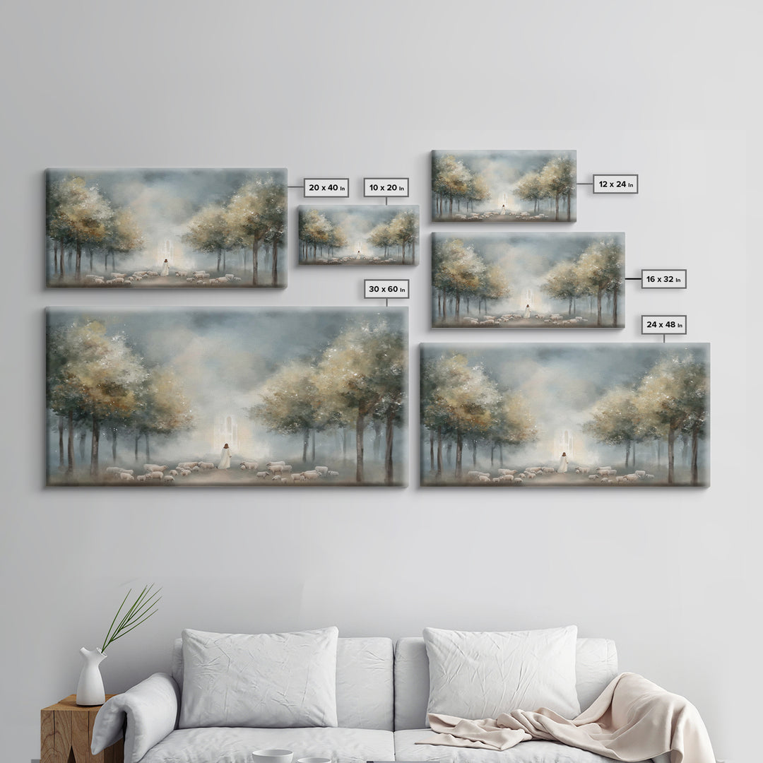 Heavenly Pathway - Framed Canvas Print - Christian Art Canvas - Christian Christmas Art - Jesus Painting - Christian Wall Art