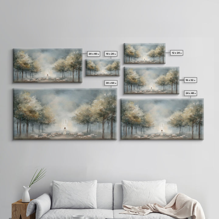 Heavenly Pathway - Framed Canvas Print - Christian Art Canvas - Christian Christmas Art - Jesus Painting - Christian Wall Art