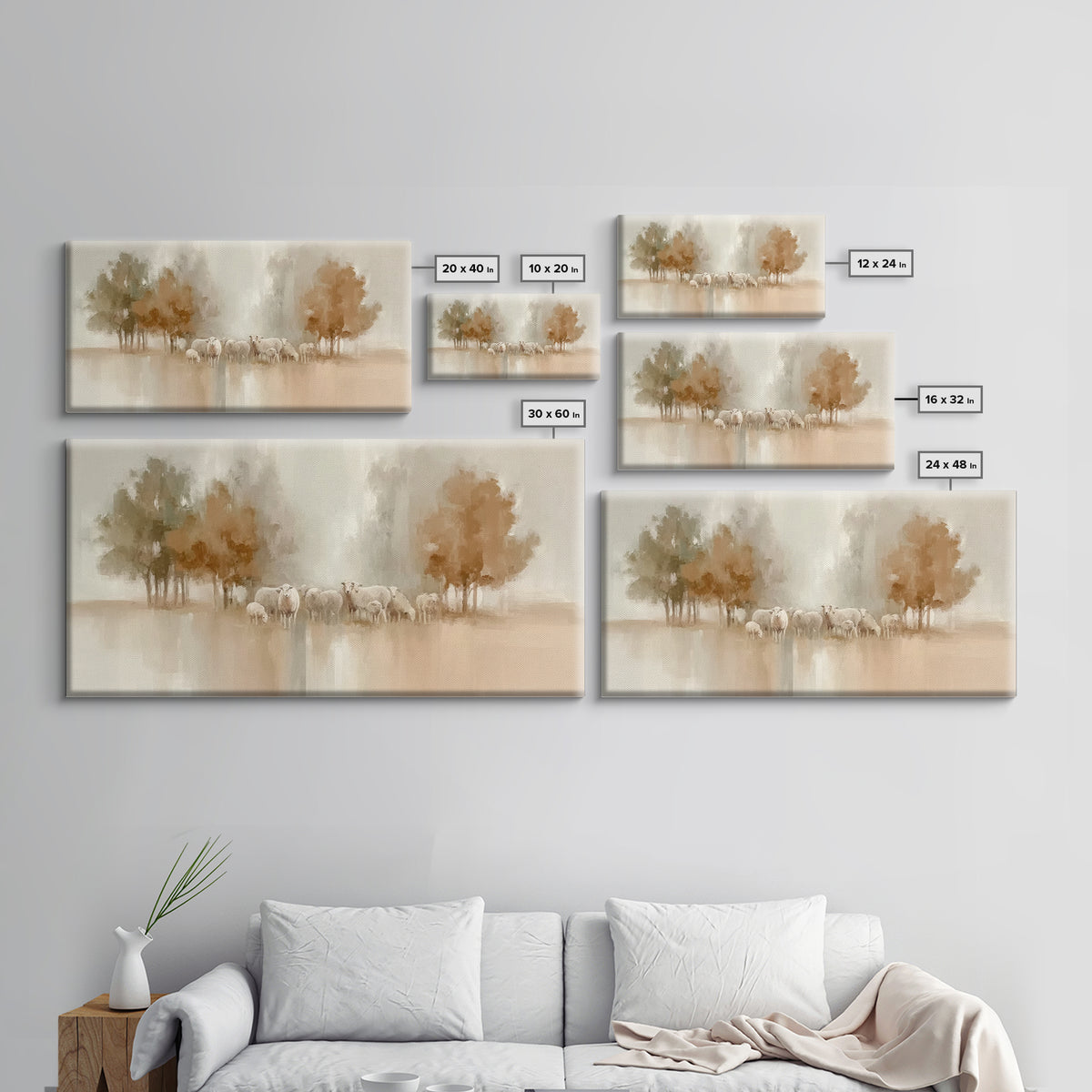 Pasture Serenity - Framed Canvas Print - Christian Art Print - Pastoral Scenery - Christian Wall Art - Subtle Christian Art