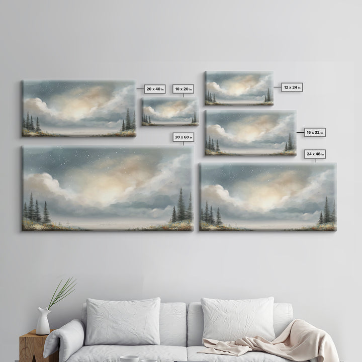 Heaven’s Horizon - Framed Canvas Print - Modern Christian Art - Christian Wall Art - Christian Art Print - Christian Gift