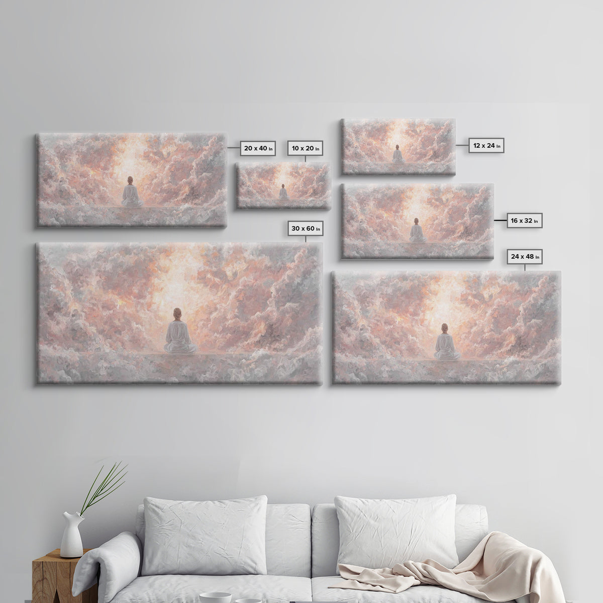 Heavenly Stillness – Framed Canvas Print – Christian Wall Art – Christian Art Canvas – Jesus Painting – Modern Christian Art – Christian De