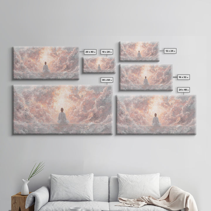 Heavenly Stillness – Framed Canvas Print – Christian Wall Art – Christian Art Canvas – Jesus Painting – Modern Christian Art – Christian De