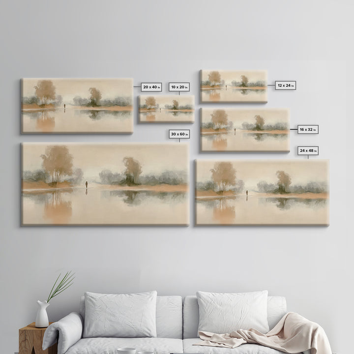 Quiet Path Grace, Framed Canvas Print, Christian Art Canvas, Christian Wall Art, Jesus Painting, Minimalist Christian Art, Christian Christ